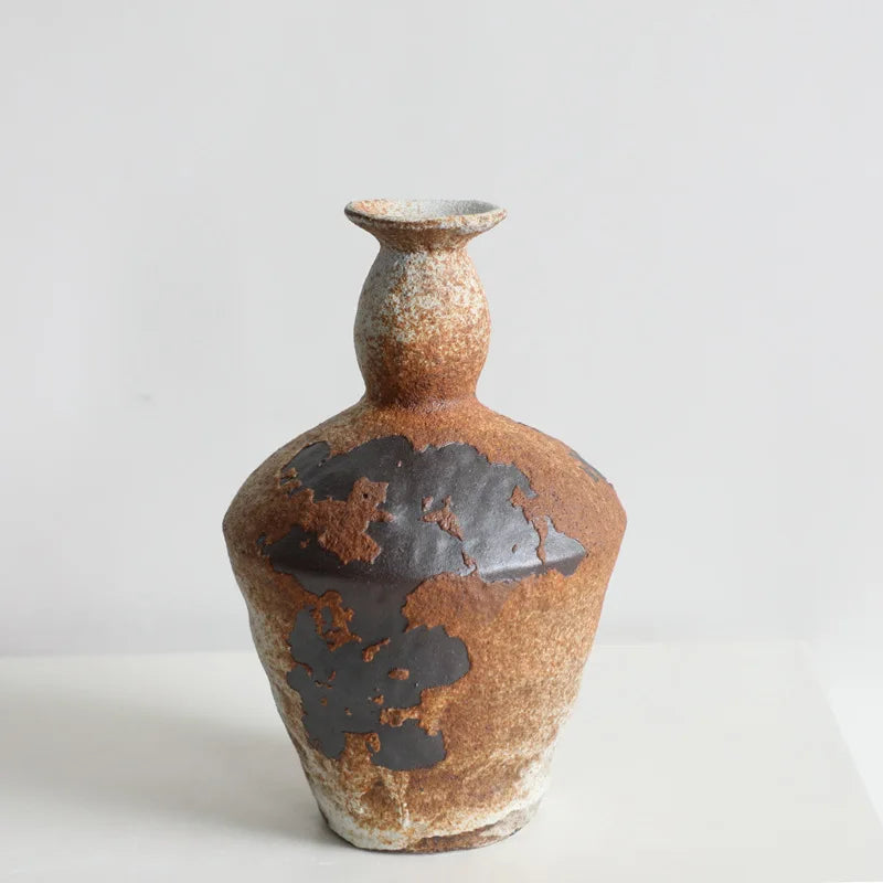 Retro handmade ceramic vase Zen Chinese hotel décor