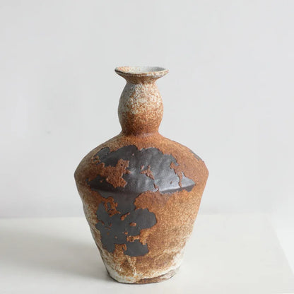 Retro handmade ceramic vase Zen Chinese hotel décor
