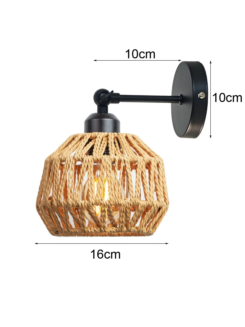 Retro Hemp Rope LED Wall Sconce