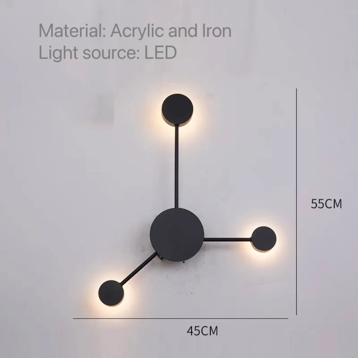 Modern LED Clock Wall Sconce