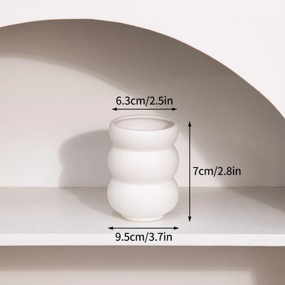 Nordic White Ceramic Mini Vase