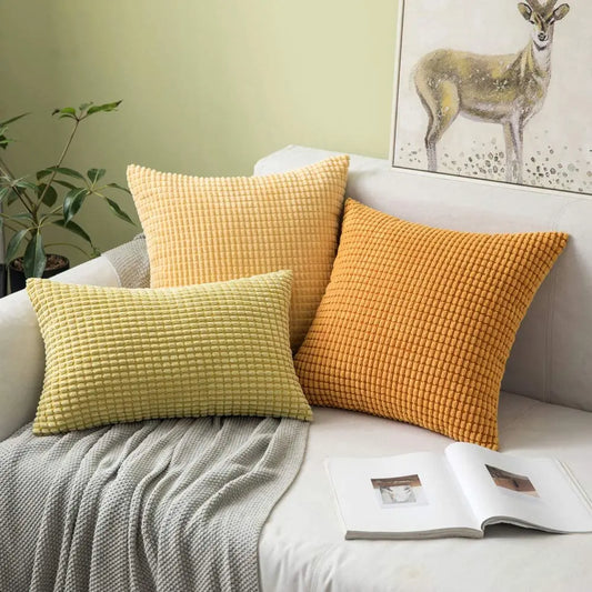 Bubble Texture Corduroy Pillow Cover
