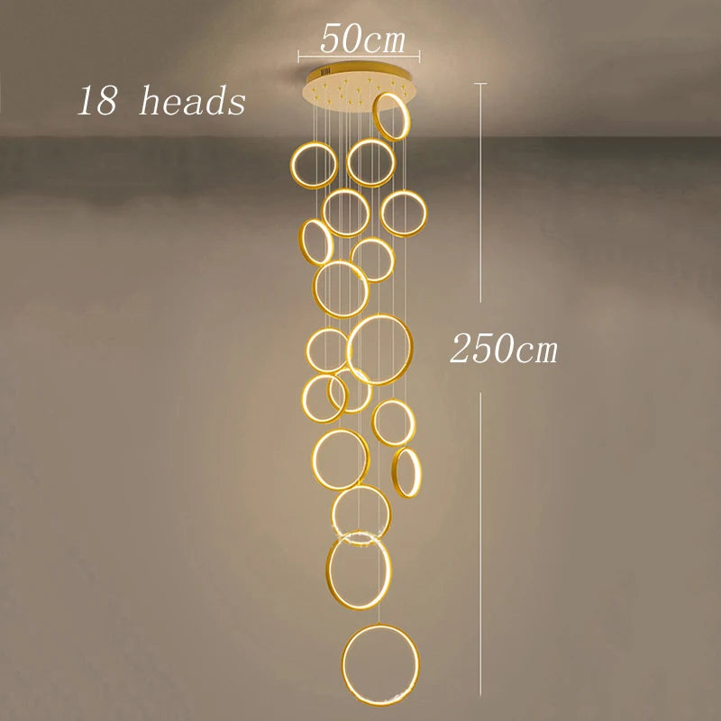 Three color light setting on an acrylic cluster chandelier