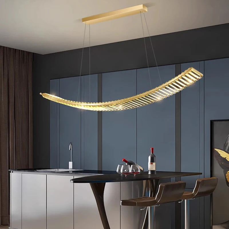Crystal Linear Pendant Light