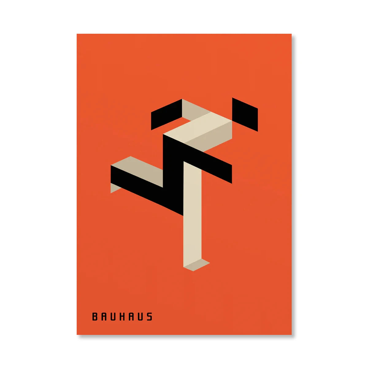 Bauhaus Geometric Sunrise Bicycle Canvas Wall Art