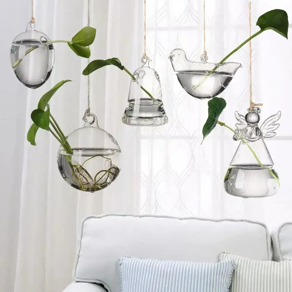 Hanging glass terrarium vase hydroponic plant gift decoration
