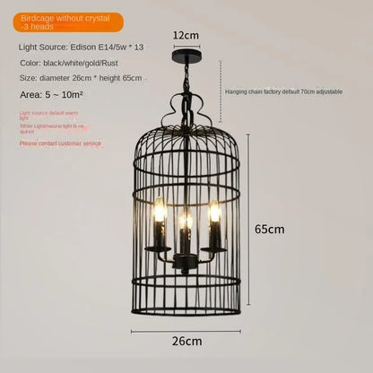 Wrought Iron Orb Chandelier