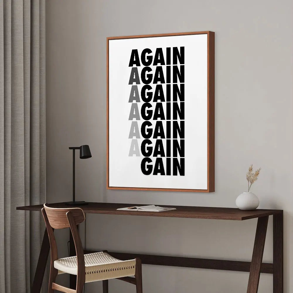 Minimalist Motivational Discipline Quote Canvas Wall Art