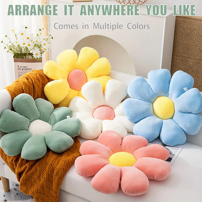 Sunflower Plush Decorative Pillow — styling detail