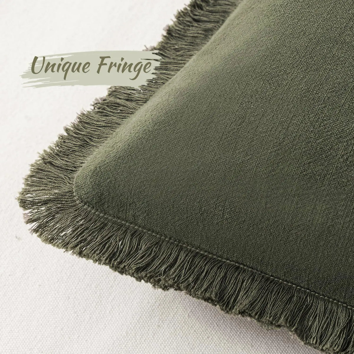 Linen Tassel Lumbar Pillow Cover — styling detail