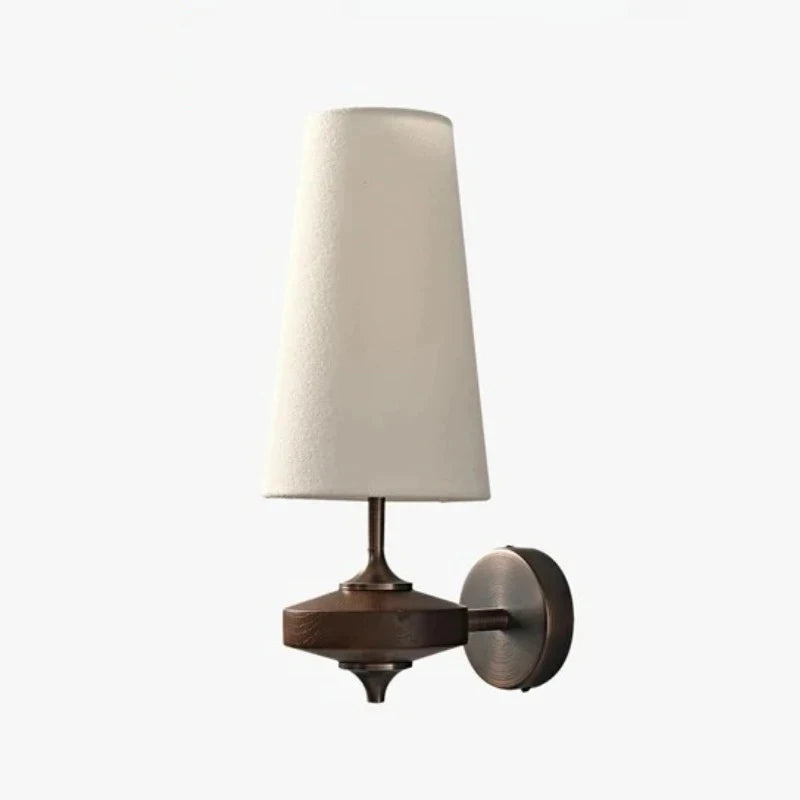 wood wall sconce, side profile showing mounting depth