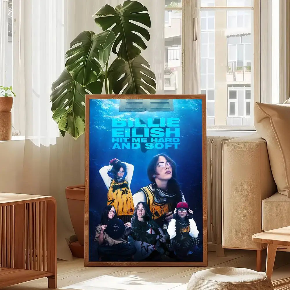 Billie Eilish Music Singer Canvas Wall Art Poster