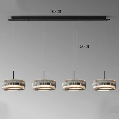 Glass Stone Linear Chandelier