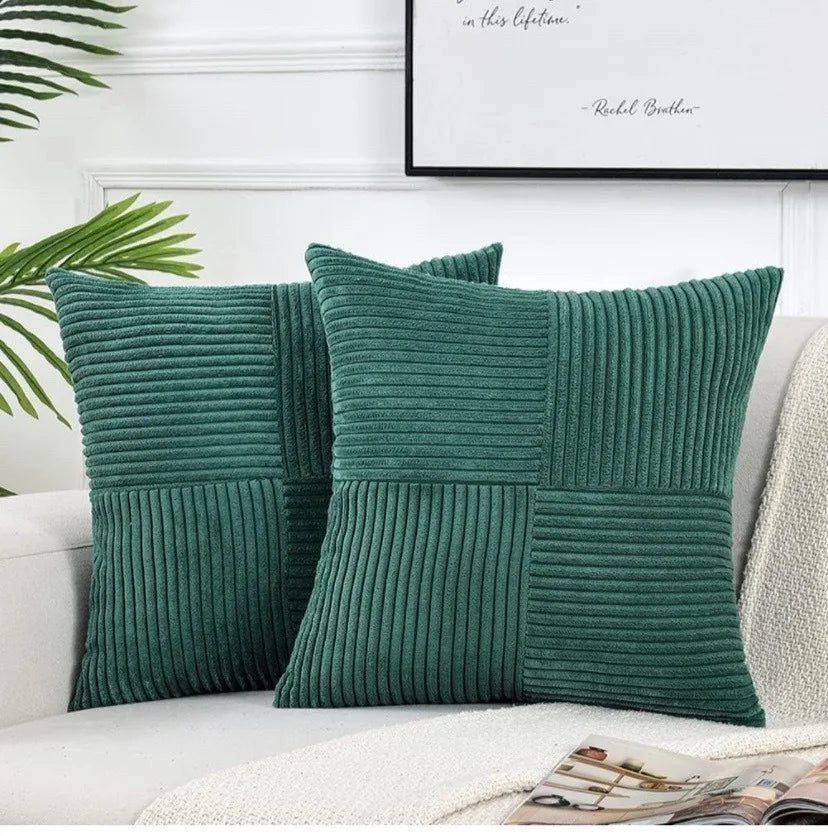 Boho Patchwork Corduroy Pillow Cover