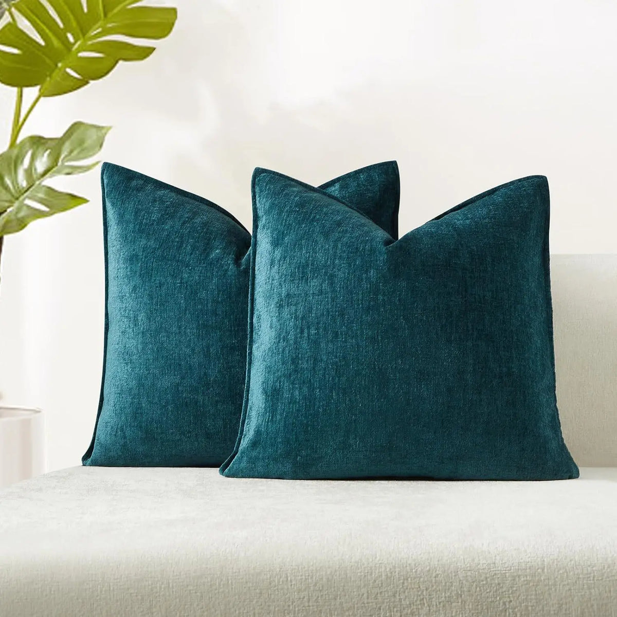 Solid Chenille Throw Pillow Cover