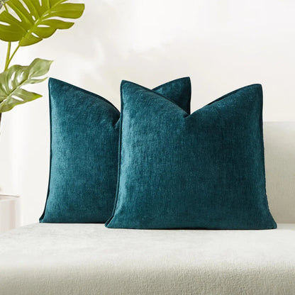 Solid Chenille Throw Pillow Cover