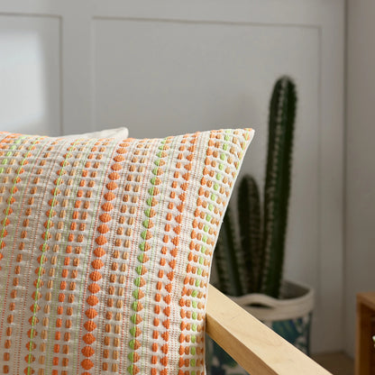 Yarn-Dyed Polka Dot Pillow Cover — styling detail