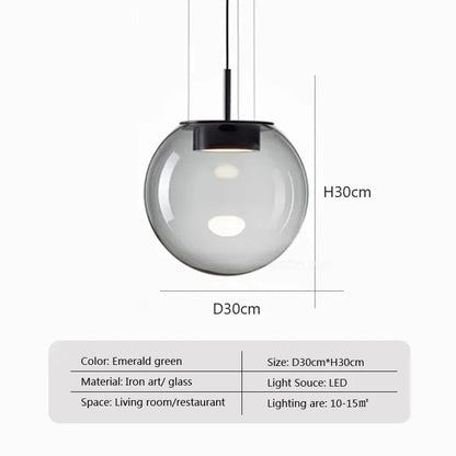 Double glass chandelier in amber, assembly required on installation