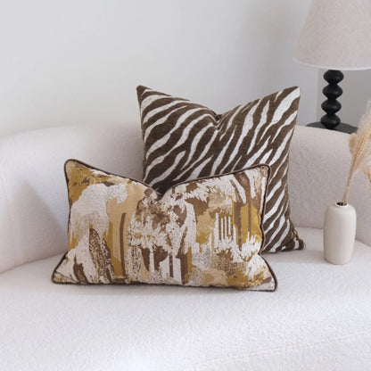 Abstract Brushstroke Throw Pillow Cover — detail