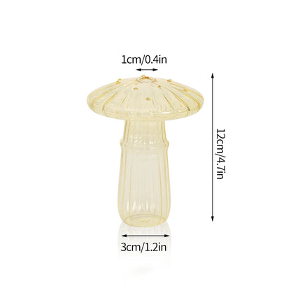 Mushroom Glass Hydroponic Flower Vase