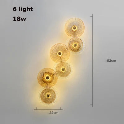 Lotus leaf wall lamp design B on a stainless steel bracket