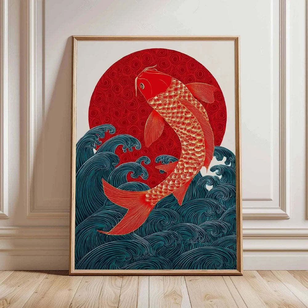 Japanese Koi Fish Zen Pond Canvas Wall Art