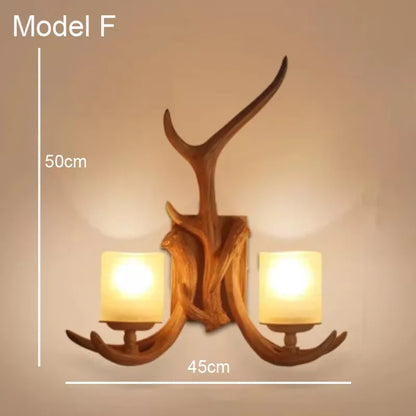 Resin Deer Antler Pendant Light