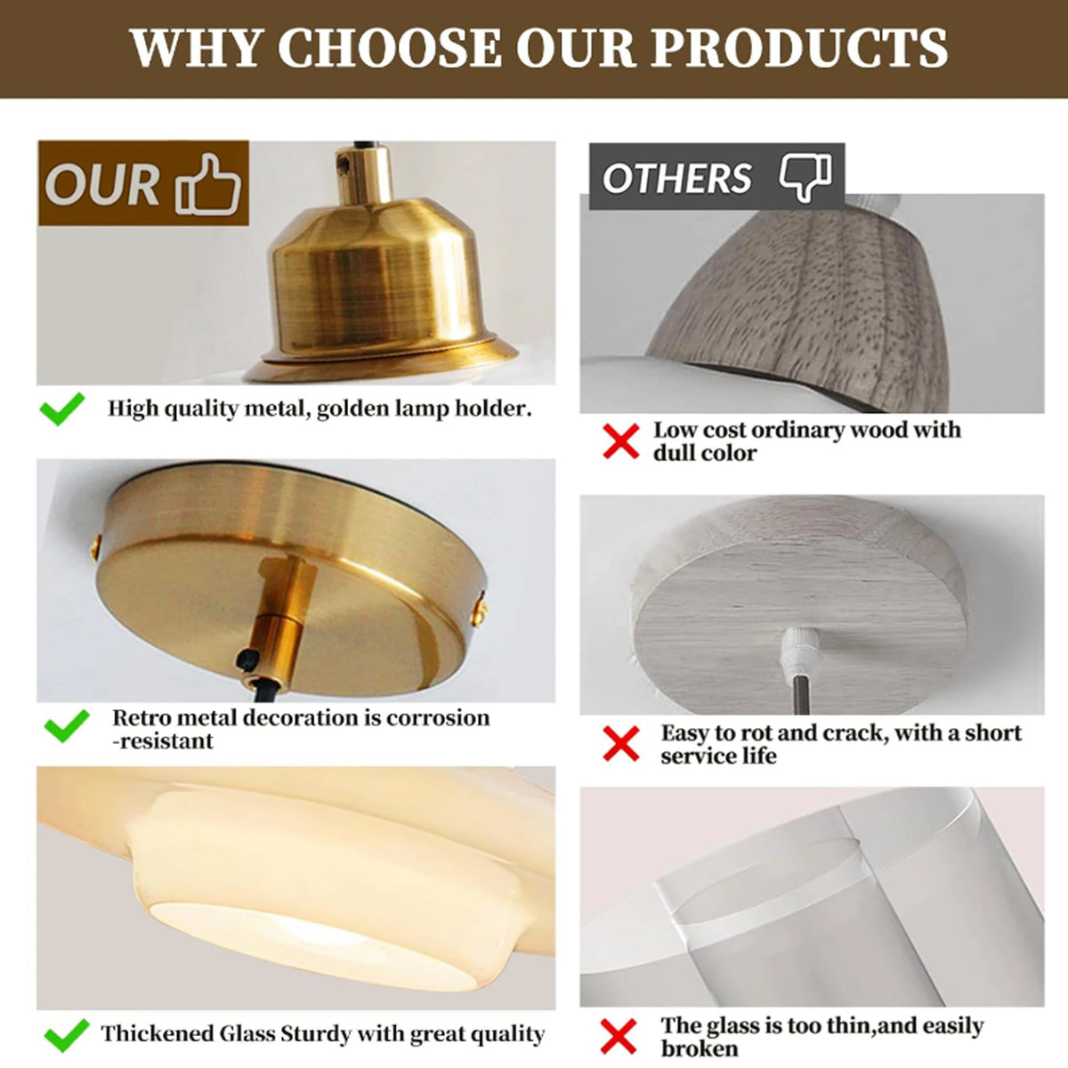 Milk Glass Brass Pendant Light
