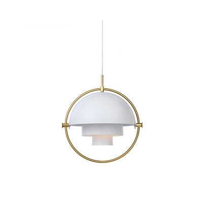 Danish design chandelier shade shown with its cord and canopy