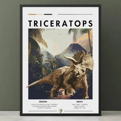 Dinosaur Spinosaurus Prehistoric Canvas Wall Art Poster