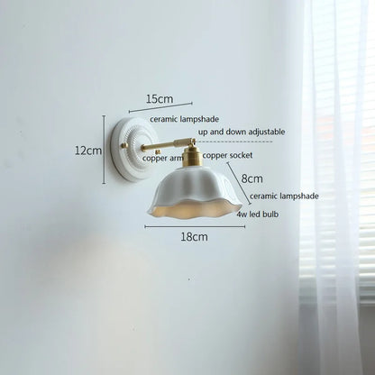 American Brass Ceramic Wall Sconce