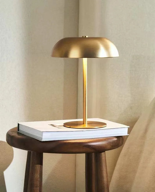 Wireless rechargeable metal touch lamp silver 3 colour bedroom