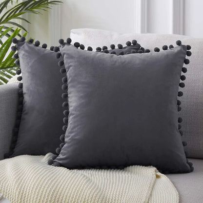 Velvet Throw Pillow Cover — detail