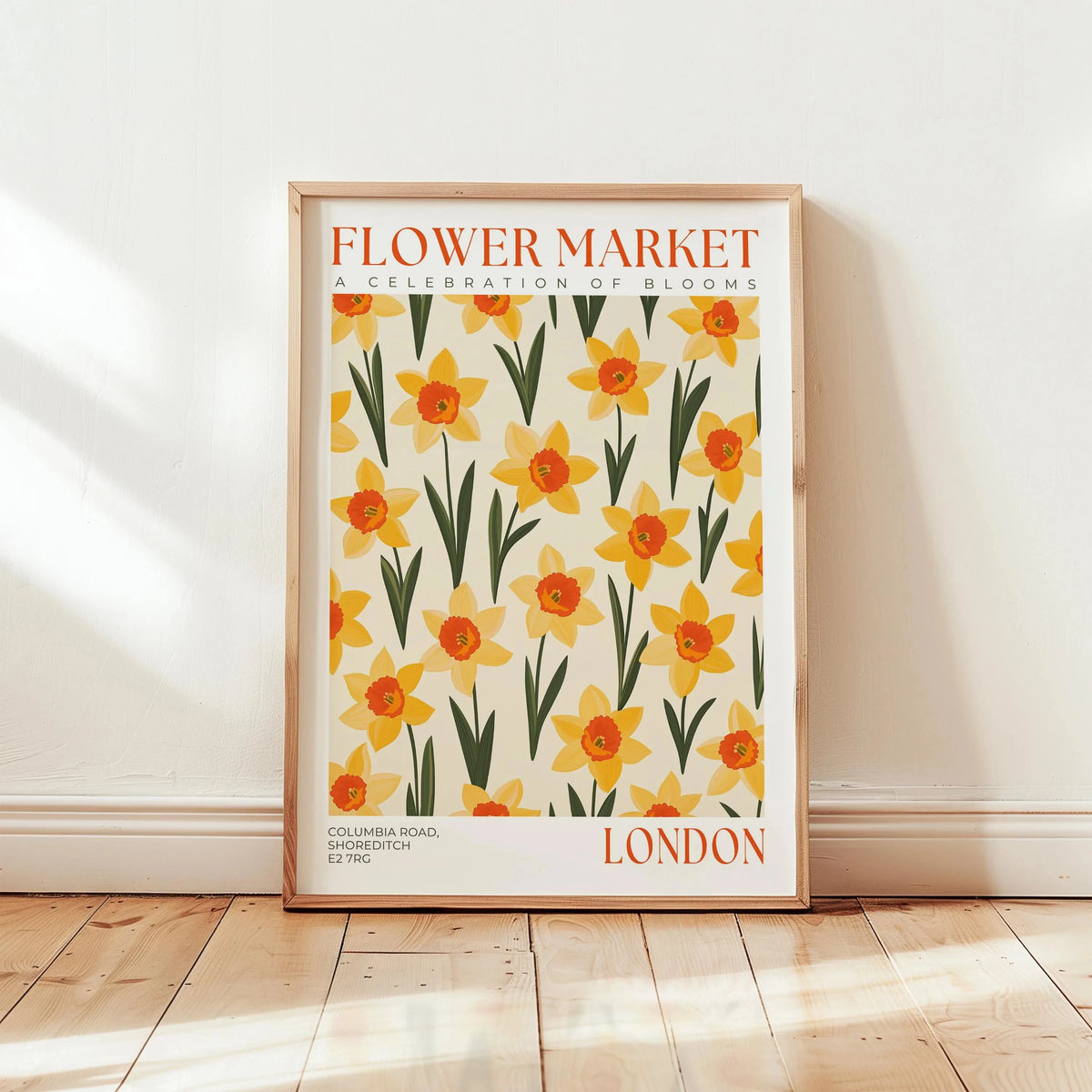 Nordic Floral Market Abstract Canvas Wall Art