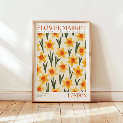 Nordic Floral Market Abstract Canvas Wall Art