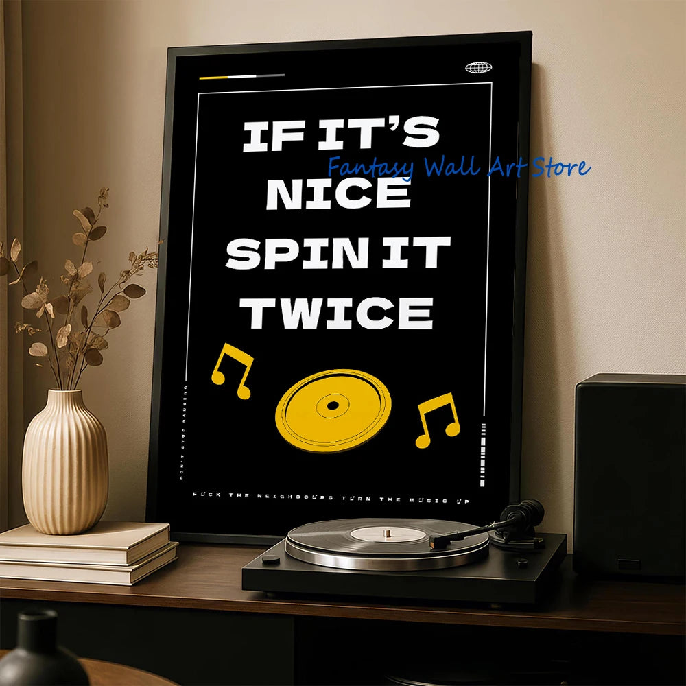 Retro Music Vinyl Record Canvas Wall Art