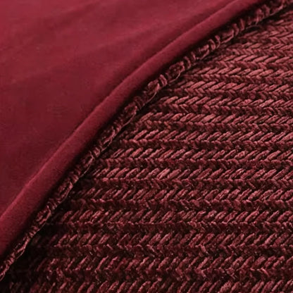 Herringbone Velvet Throw Pillow Cover — detail