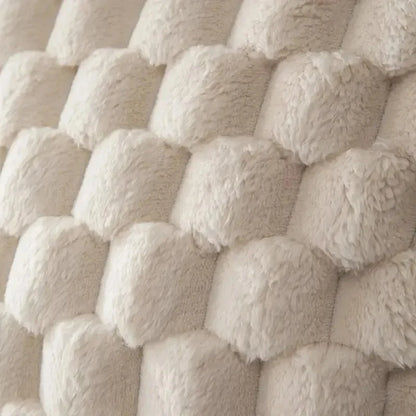 3D Textured Plush Throw Pillow Cover — styling detail