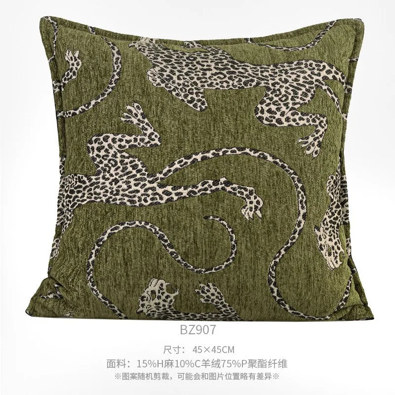 Geometric Jacquard Throw Pillow Cover — styling detail