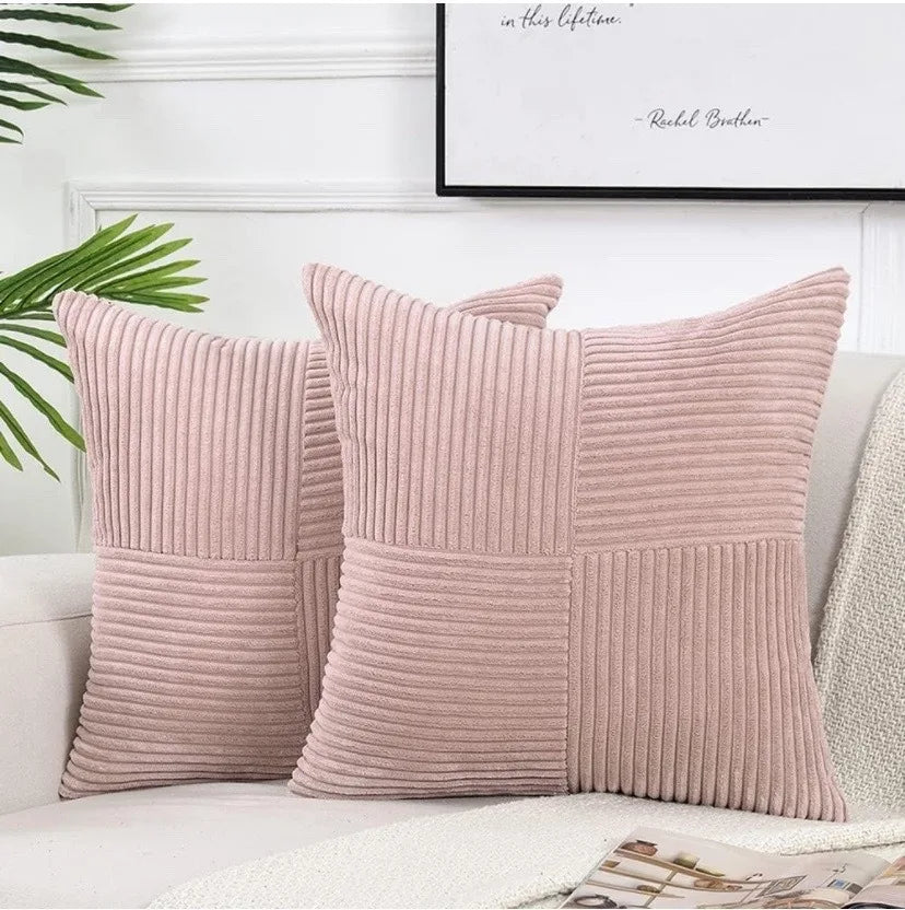 Boho Patchwork Corduroy Pillow Cover