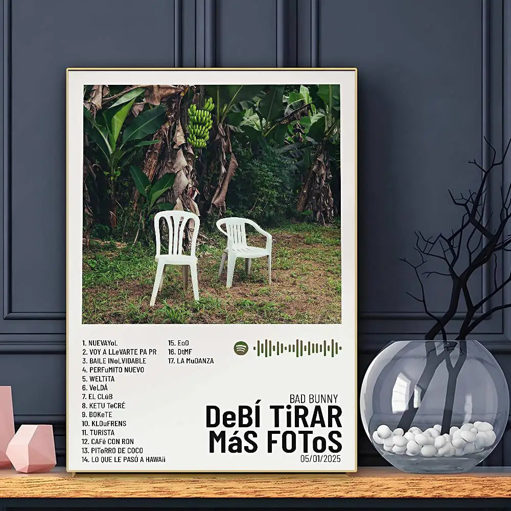 Bad Bunny Reggaeton Singer Canvas Wall Art Poster