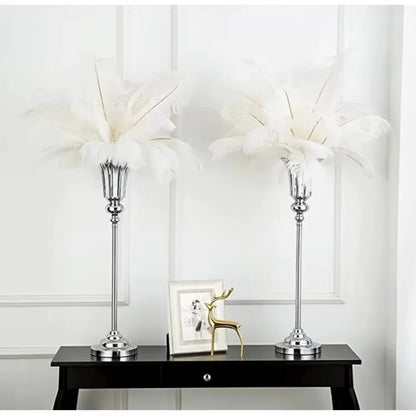Close-up of silver metal finish on luxury flower stand vase showing textured surface detail
