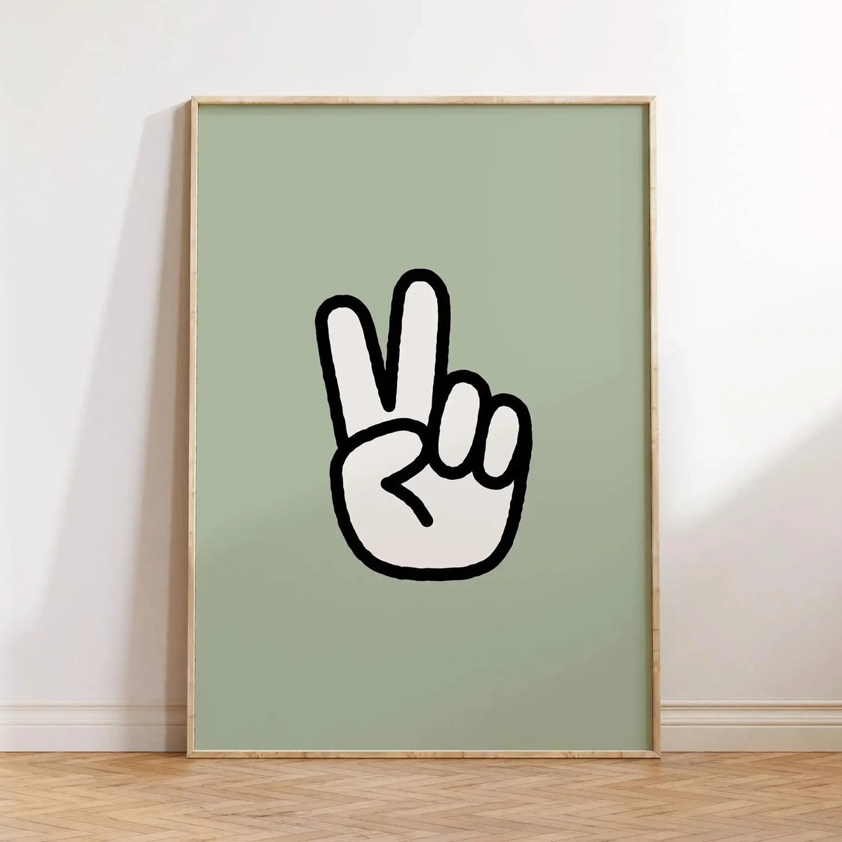 Retro Rock Hand Graphic Canvas Wall Art