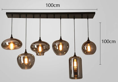 Glass Ring Multi Head Chandelier