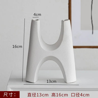 Nordic Black & White Art Ceramic Vase | Aurelia