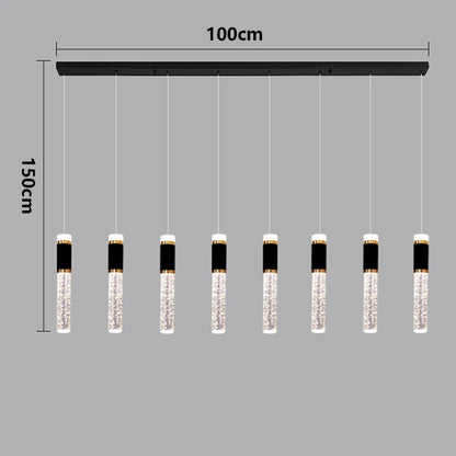 Remote dimming crystal chandelier adjusting its color temperature