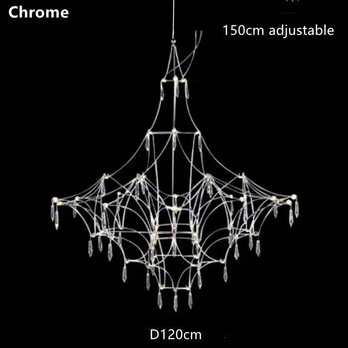 Luxury crystal chandelier with up and down light for a living room