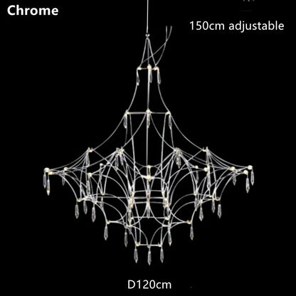 Luxury crystal chandelier with up and down light for a living room