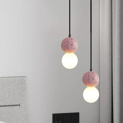 Concrete Ball Pendant Light
