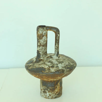 Retro Wabi Sabi Coarse Ceramic Vase Zen Décor | Aurelia